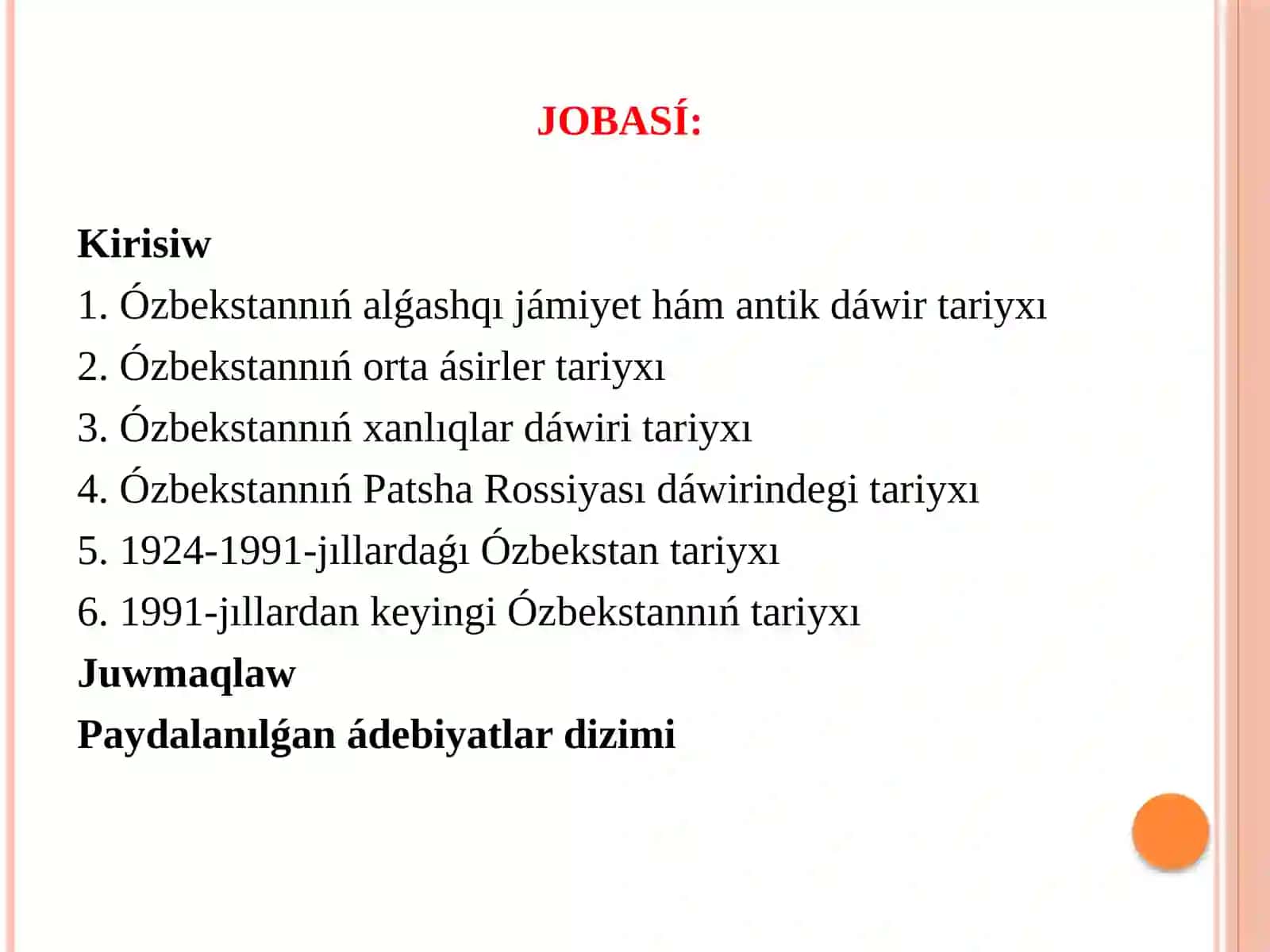 Ózbek mámleketshiliginiń tariyxıy basqıshları 3