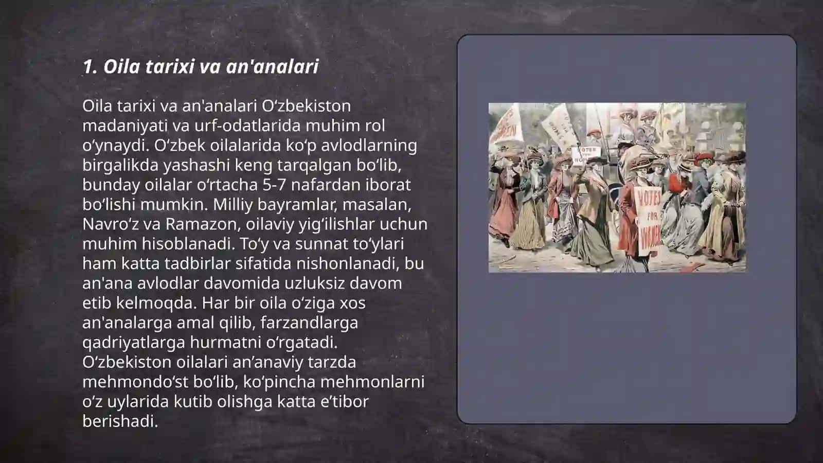 Oila tarixi va an'analari 3