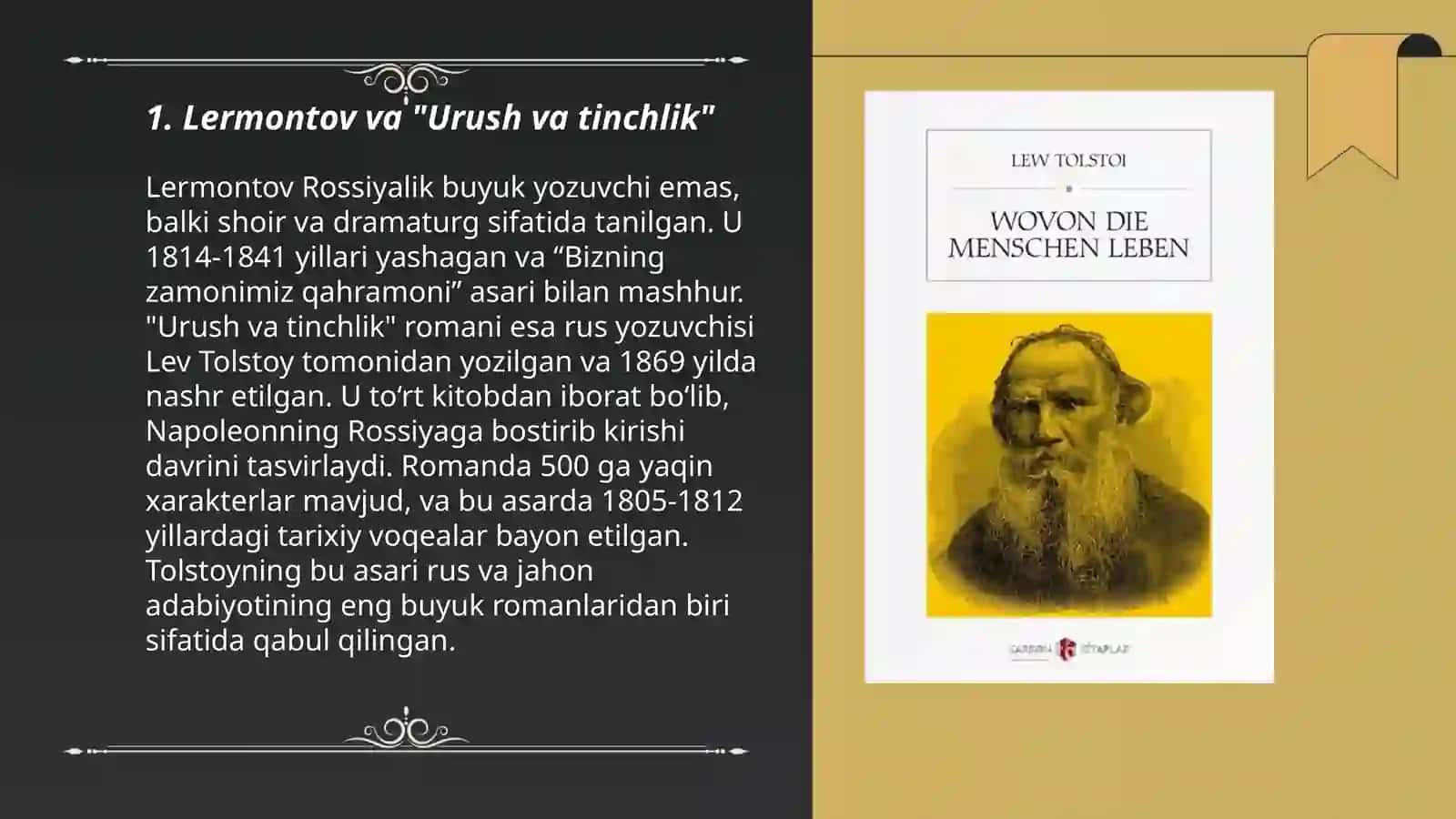 Lev Tolstoy "Urush va tinchlik" 3