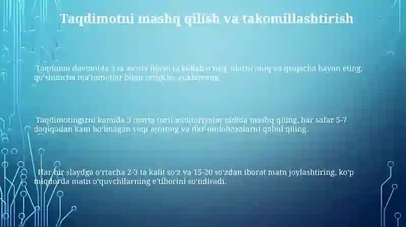 Og'zaki nutqda samarali taqdimot tayyorlash 3