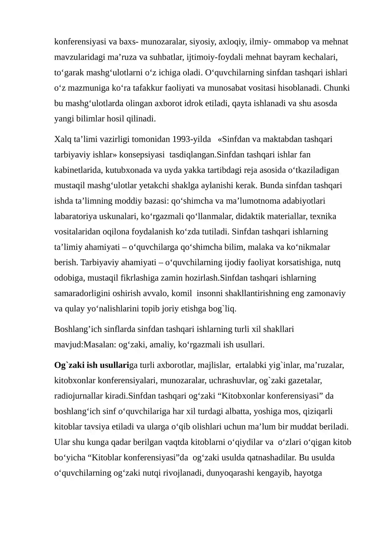 BOSHLANGʻICH TAʼLIMDA SINFDAN TASHQARI ISHLARNING AHAMIYATI 3