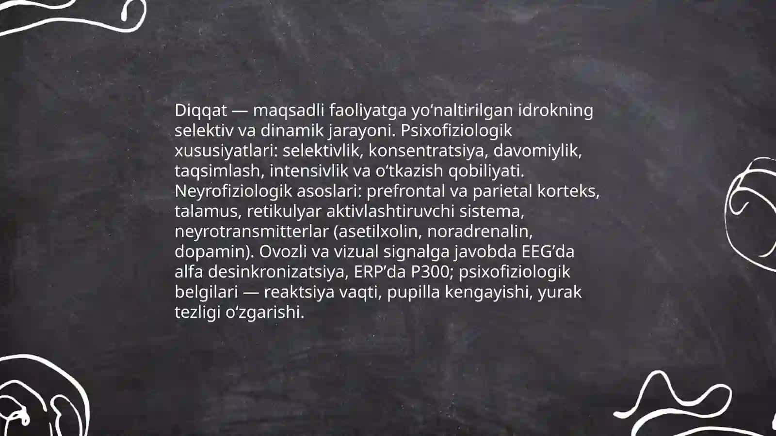 Diqqat haqida tushuncha va uning nerv-fiziologik asoslari 3