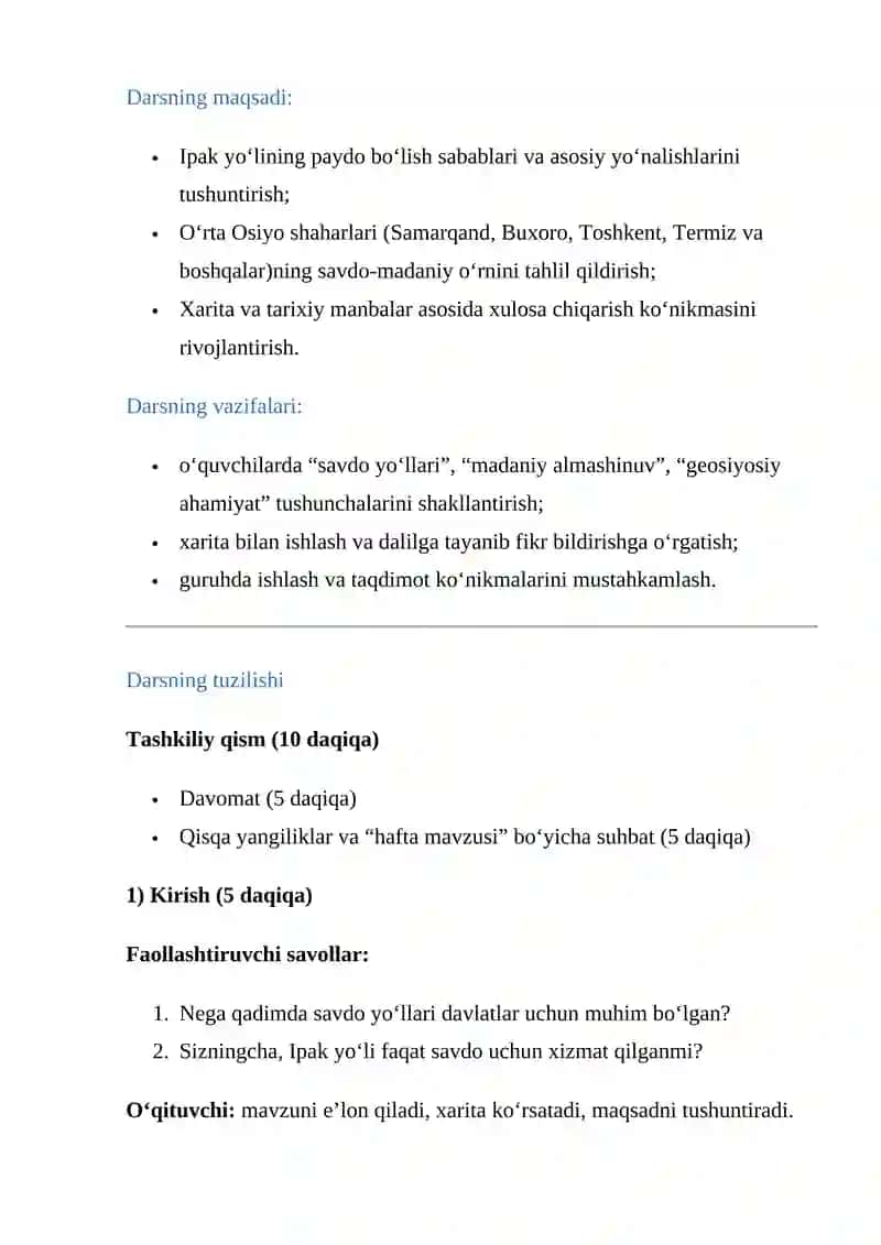 Ta'lim metodlari va vositalarini tahlil qilish va izohlash (YANGI VARIANT) 3