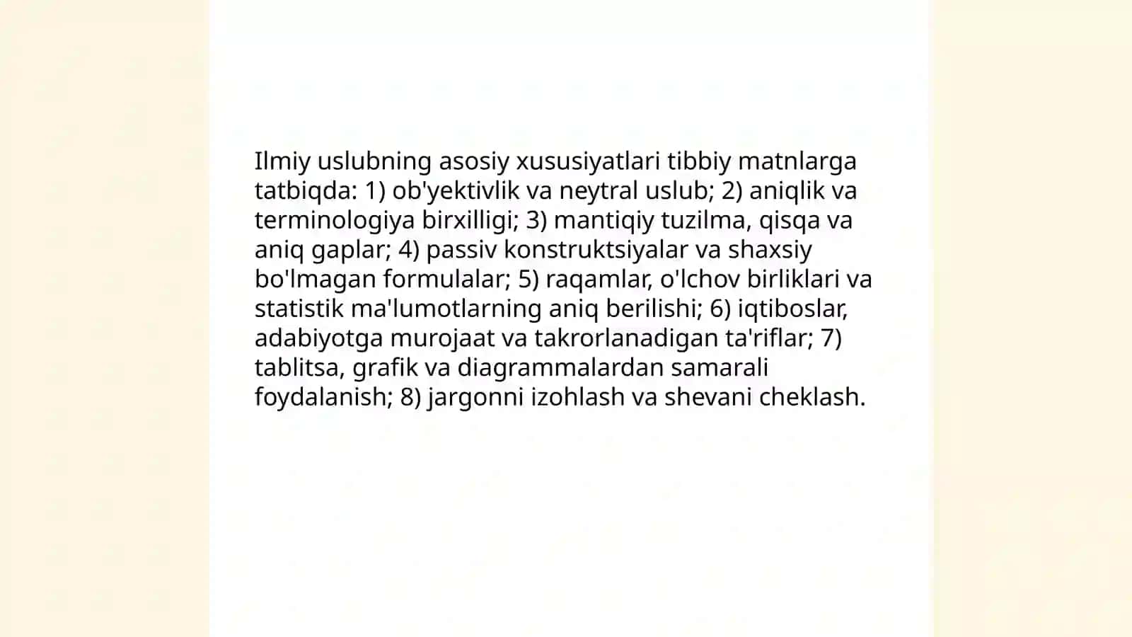 Ilmiy uslub.Tibbiy matn tarjimasi 3