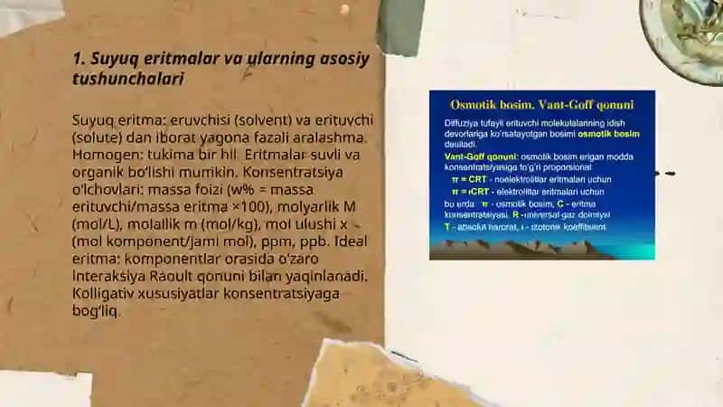 Suyuq eritmalar va ularning konsentratsiyasi 3
