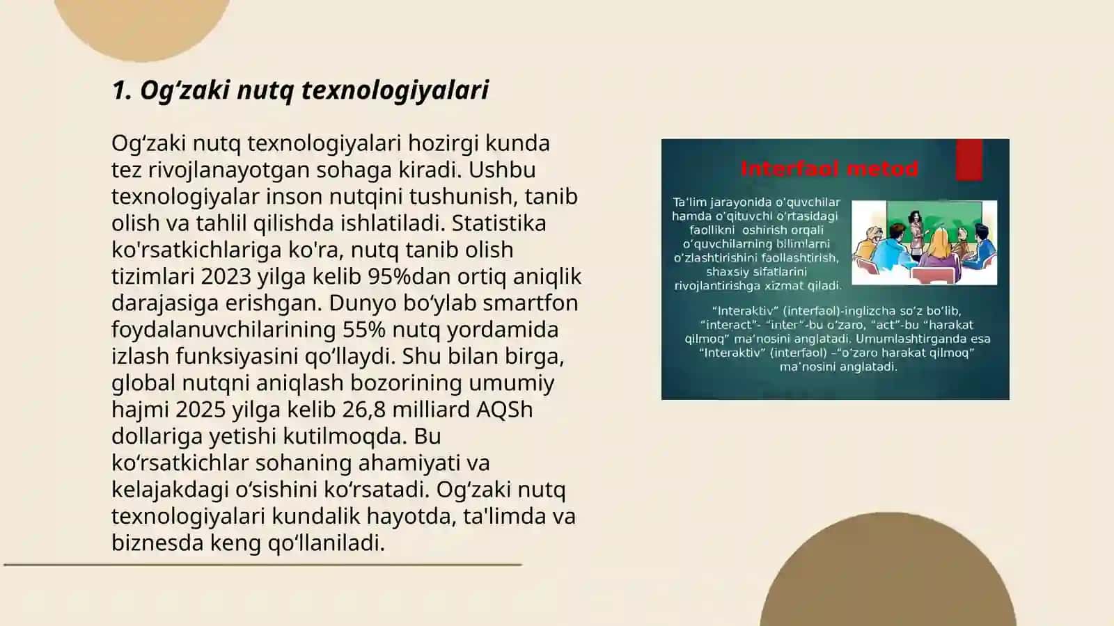 Ogʻzaki nutq texnologiyalari 3