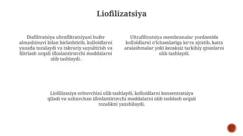 Kolloid eritmalarni tozalash usullari 3