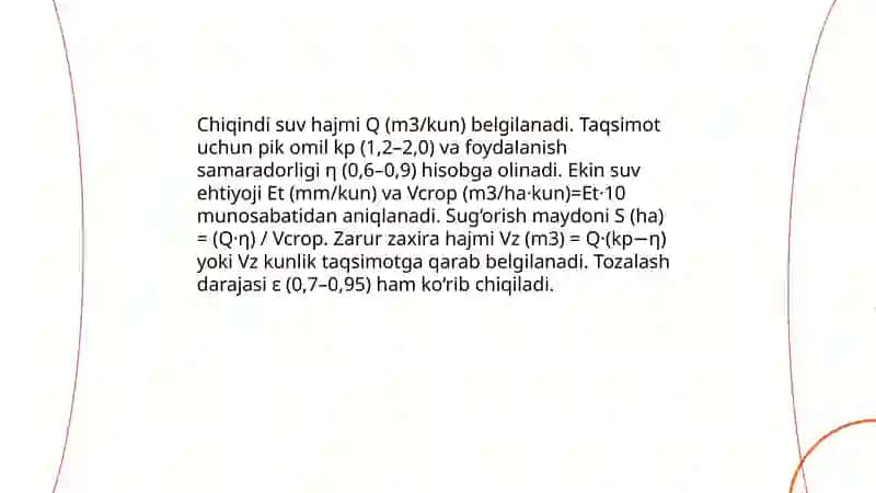 Ekinlarni suğorish va suğorish tizimlari fani 3