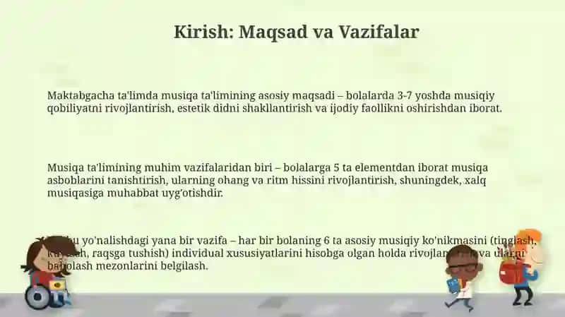 MTTda musiqaviy taʼlim berish metodikasi boʻyicha ishlarni tashkil etish 3