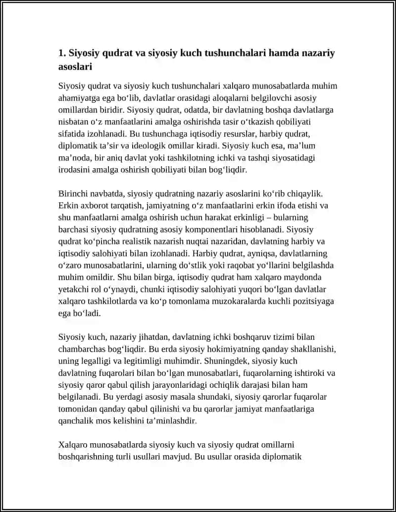 XALQARO MUNOSABATLARDA SIYOSIY KUCH VA SIYOSIY QUDRAT OMILLARNI BOSHQARISH USULLARI 3
