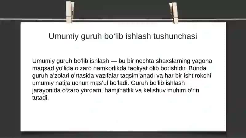 Umumiy guruh bo'lib ishlash 3