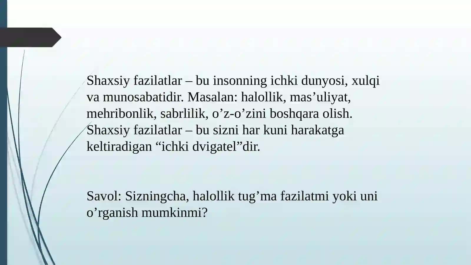 Shaxsiy fazilatlar va kasbiy fazilatlar 3
