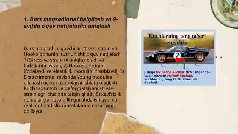 "Qattiq jismlarning mexanik xossalari" mavzusini o'qitish metodikasi 3