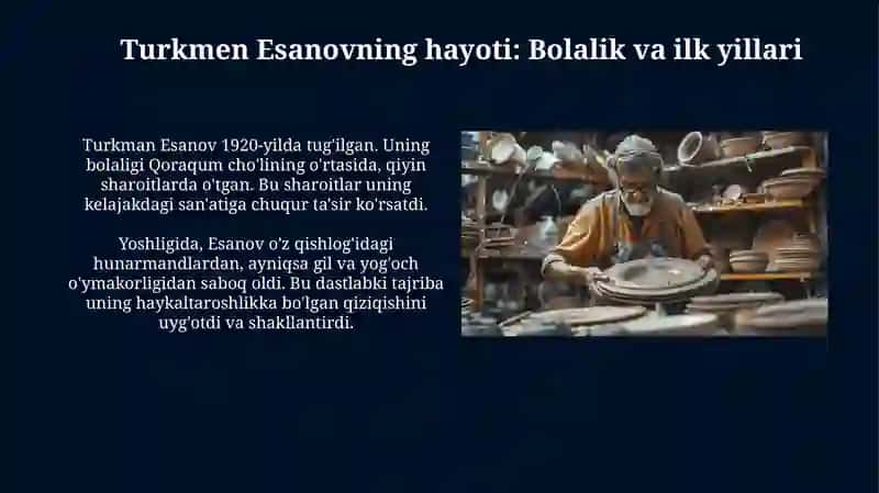 Turkman Esanov hayotivaijodi 3