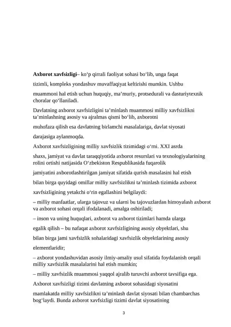 Axborot xavfsizligining asosiy strategik tamoyillari 3