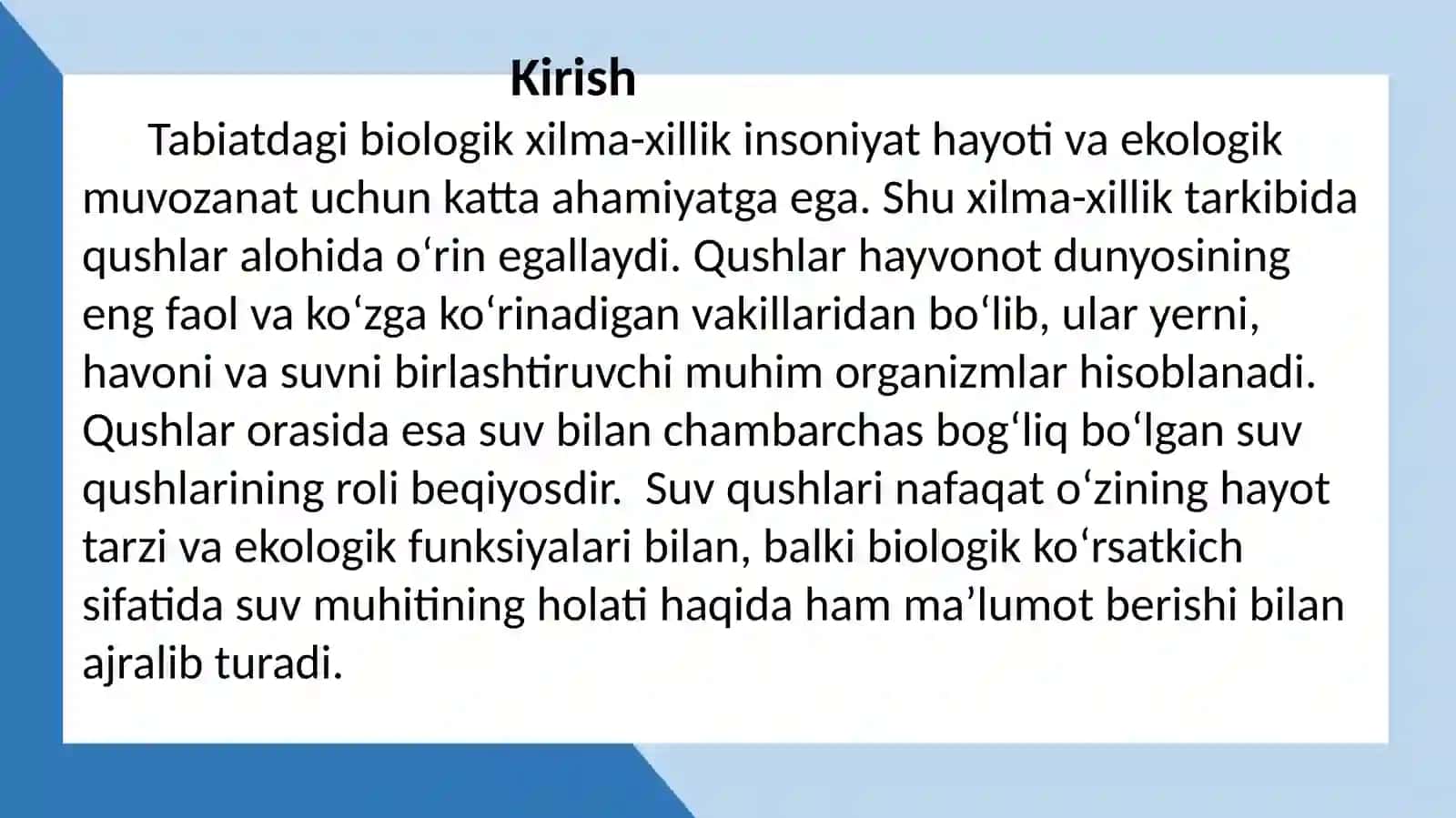 Oʻzbekistonda tarqalgan suv qushlari, ularning tuzilishi va hayot kechirishi 3