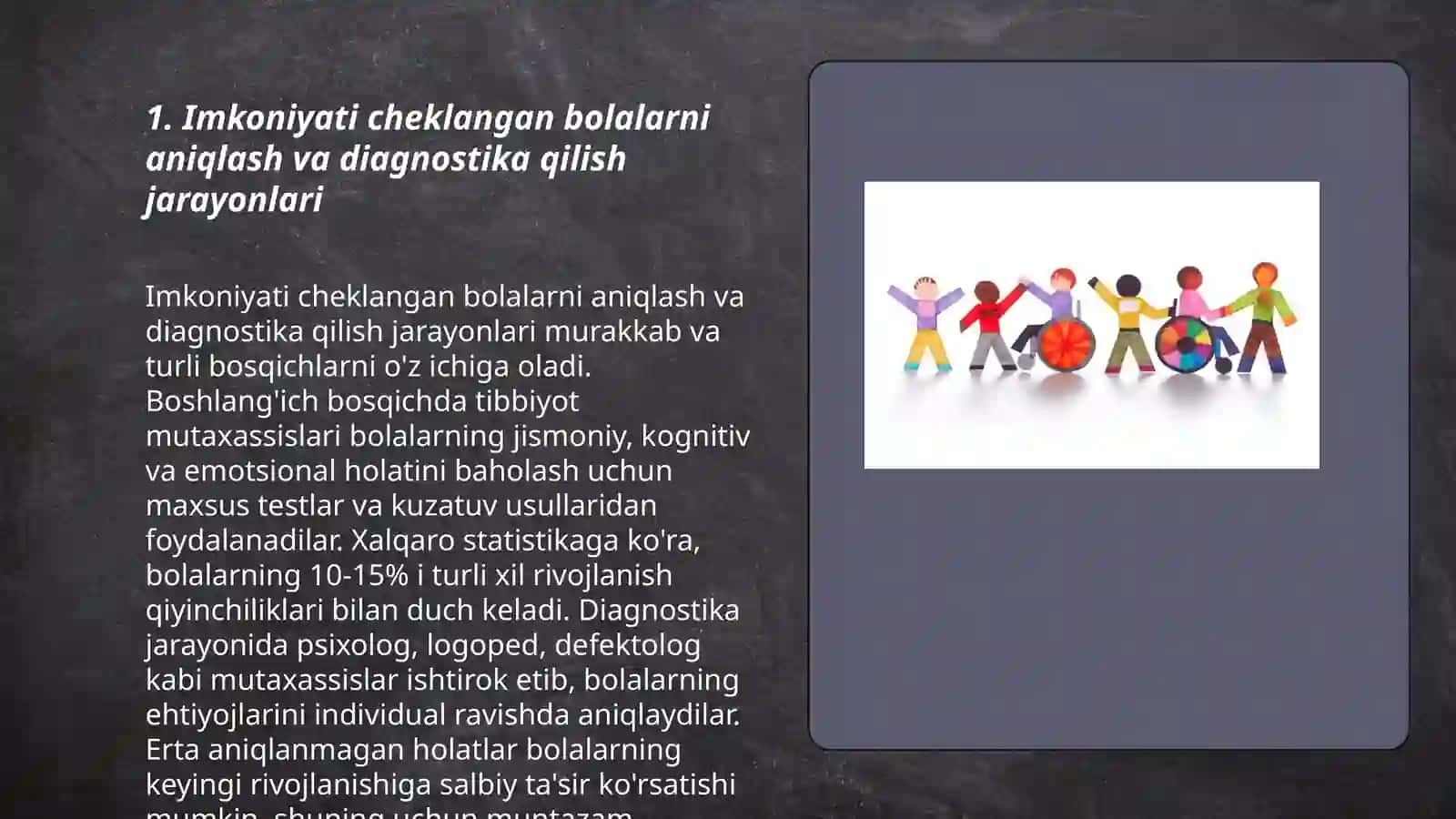 Imkoniyati cheklangan bolalar bilan olib boriladigan Ijtimoy - Pedagogik faoliyat mazmuni 3
