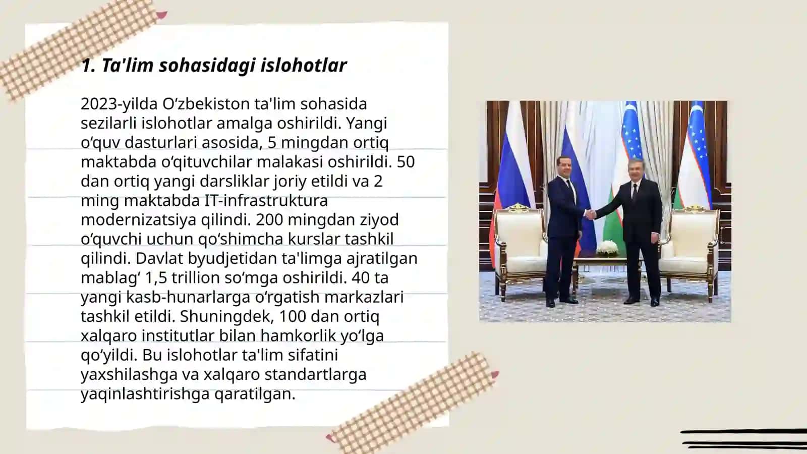 Ta'lim sohasidagi islohotlar 3