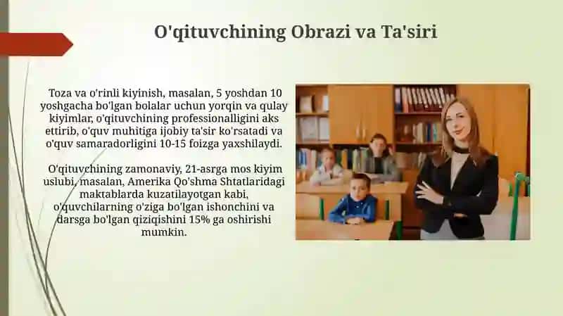 O'qituvchining Tashqi Ko'rinishi 3