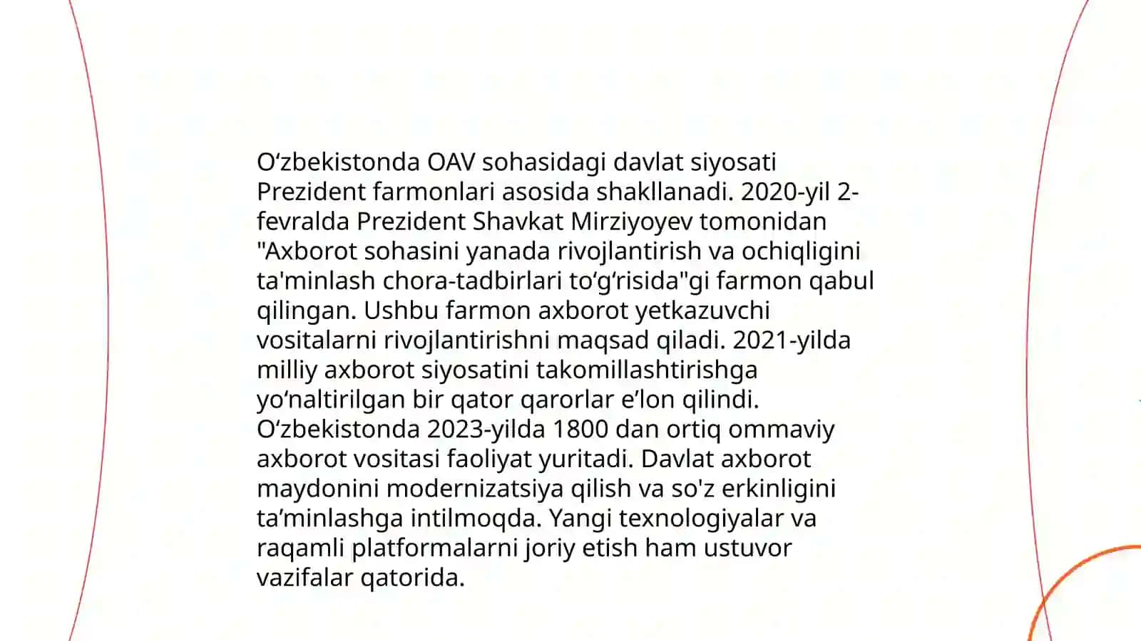 OAV to'g'risidagi Prezident farmonlari 3