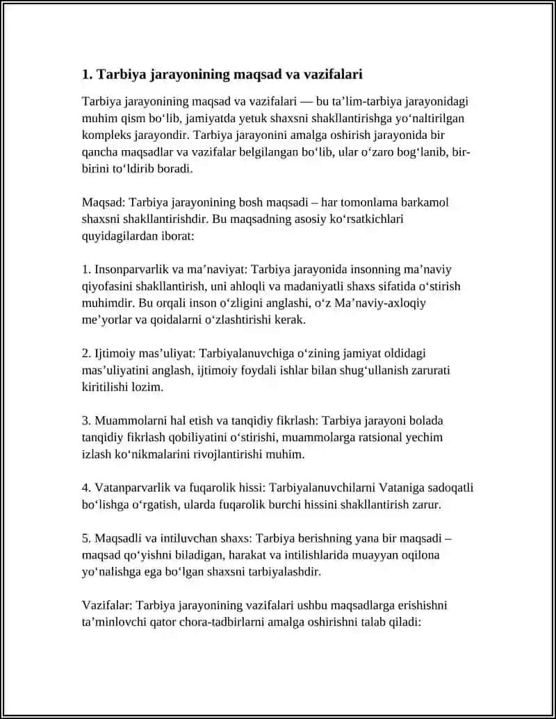 TARBIYA JARAYONNING MAZMUNI 3