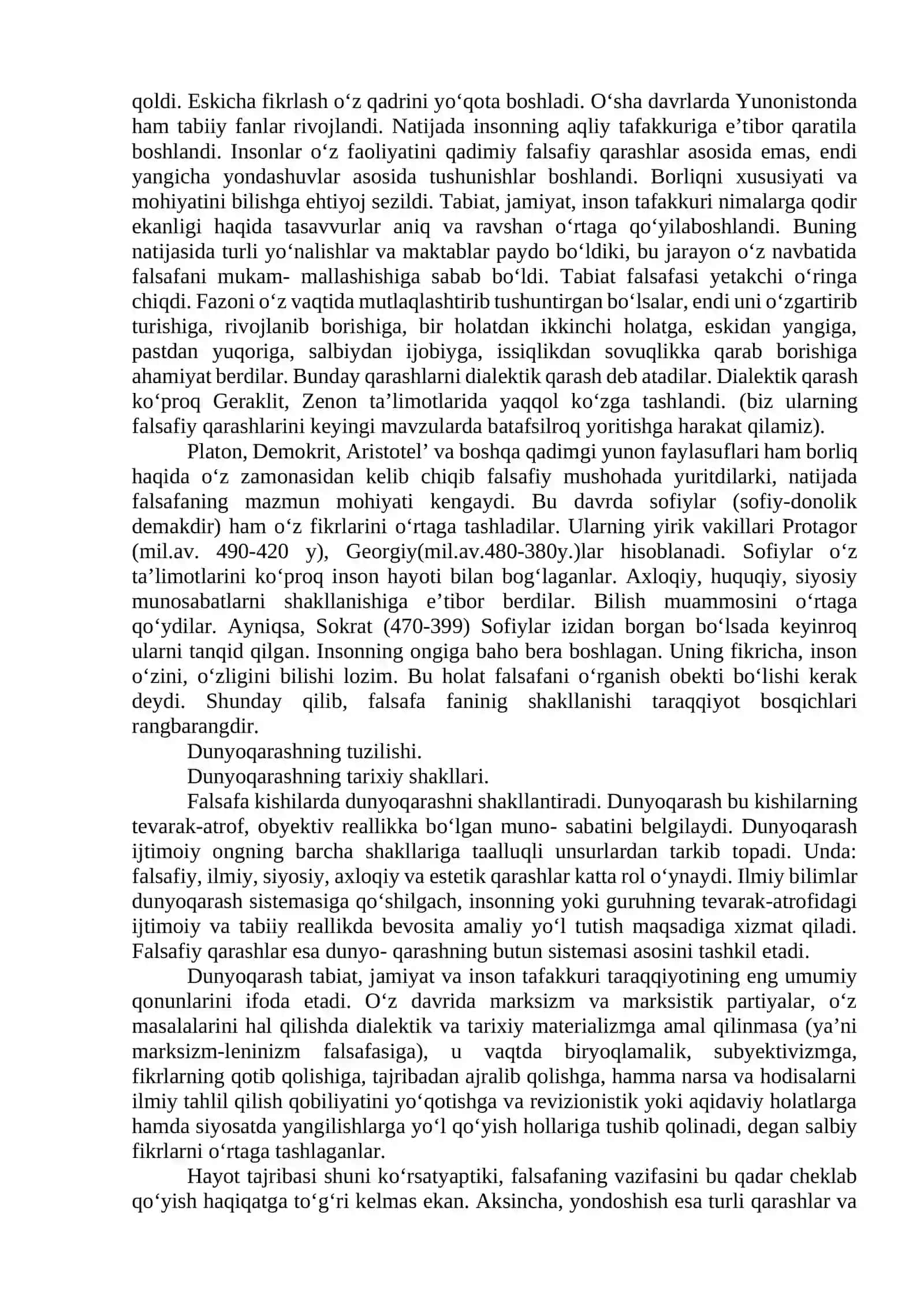 Falsafafanining predmeti, mazmuni va jamiyatdagi roli 3