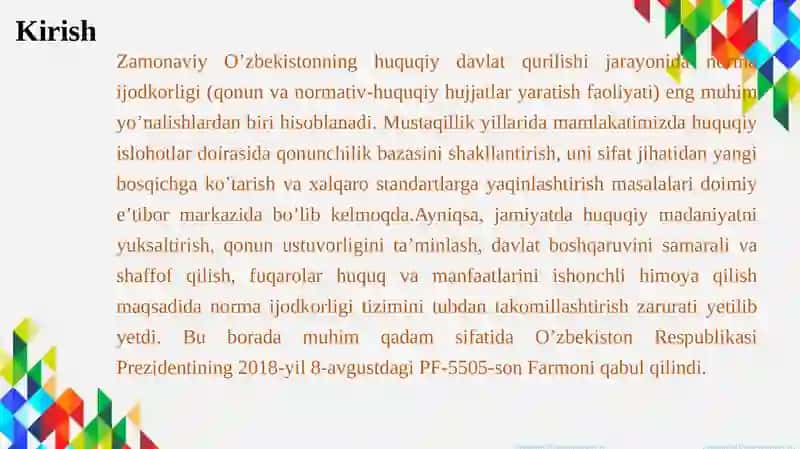 Normaijodkorligi faoliyatini takomillashtirish konsepsiyasi 3