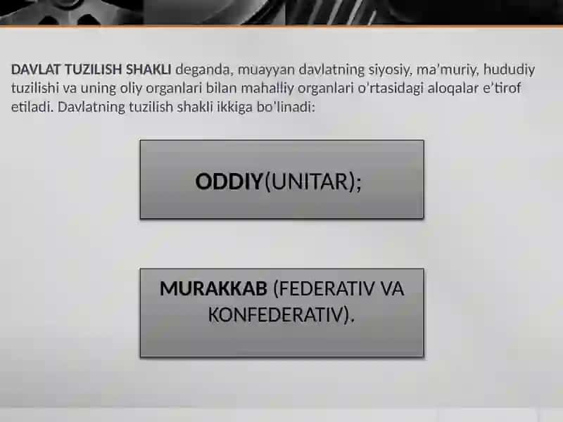 Davlat tuzilish shakllari 3