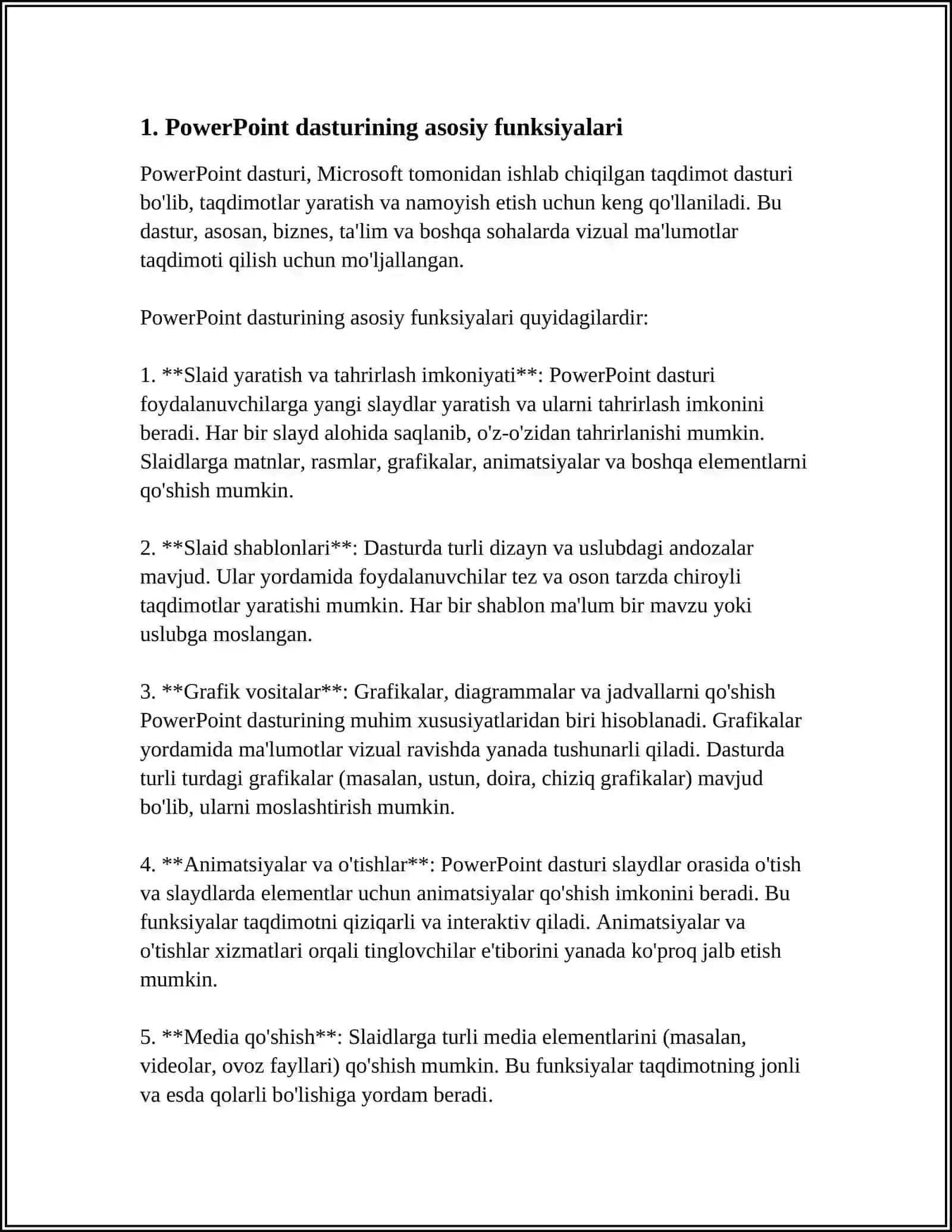 TAQDIMOT DASTURLARI (POWERPOINT, PREZI, FOSUSKY VA BOSHQA DASTURLAR) 3
