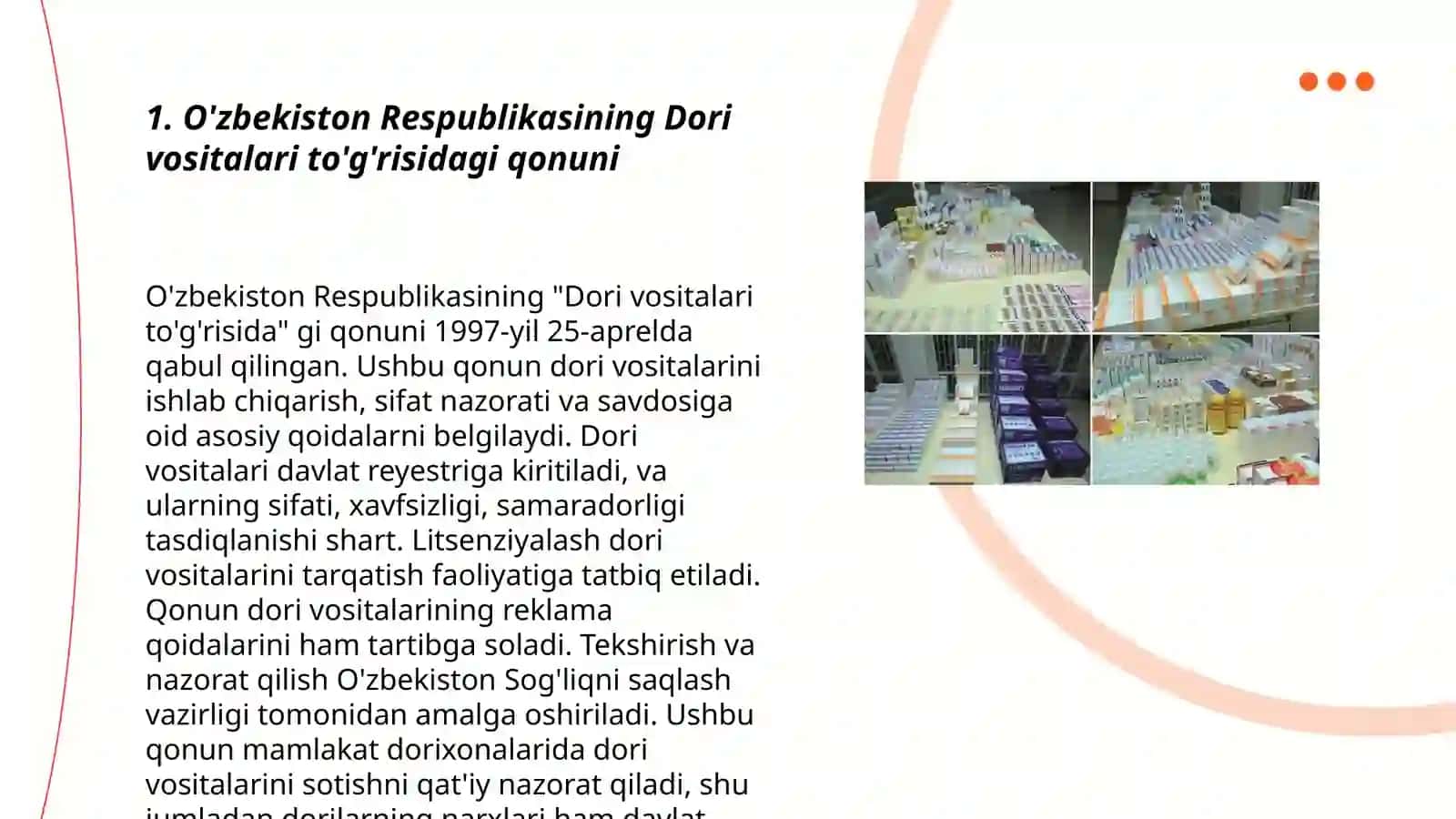 Dori vositalarini nazorat qilishda foydalaniladigan me'yoriy hujjatlar 3