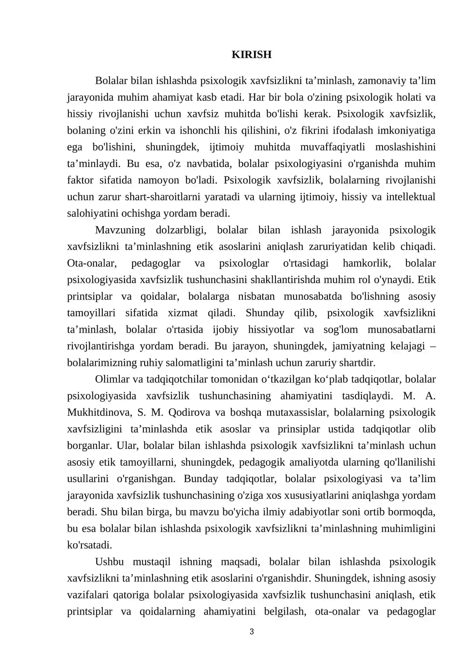 Bolalar bilan ishlashda psixologik xavfsizlikni taʼminlashning etik asoslari 3