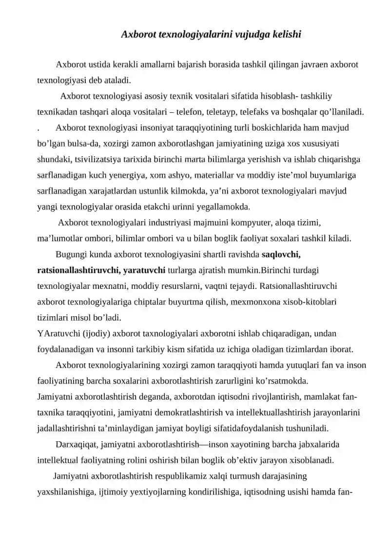 Axborot texnologiyalarining rivojlanish istiqbollari 3
