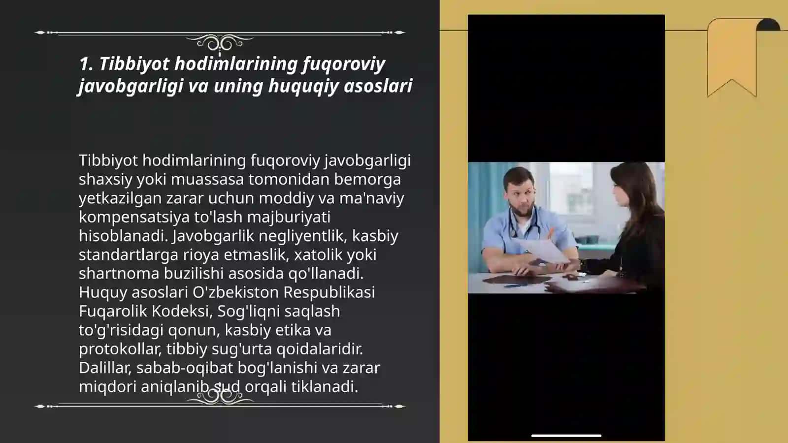 Tibbiyot hodimlarining fuqoroviy qilmishlari 3
