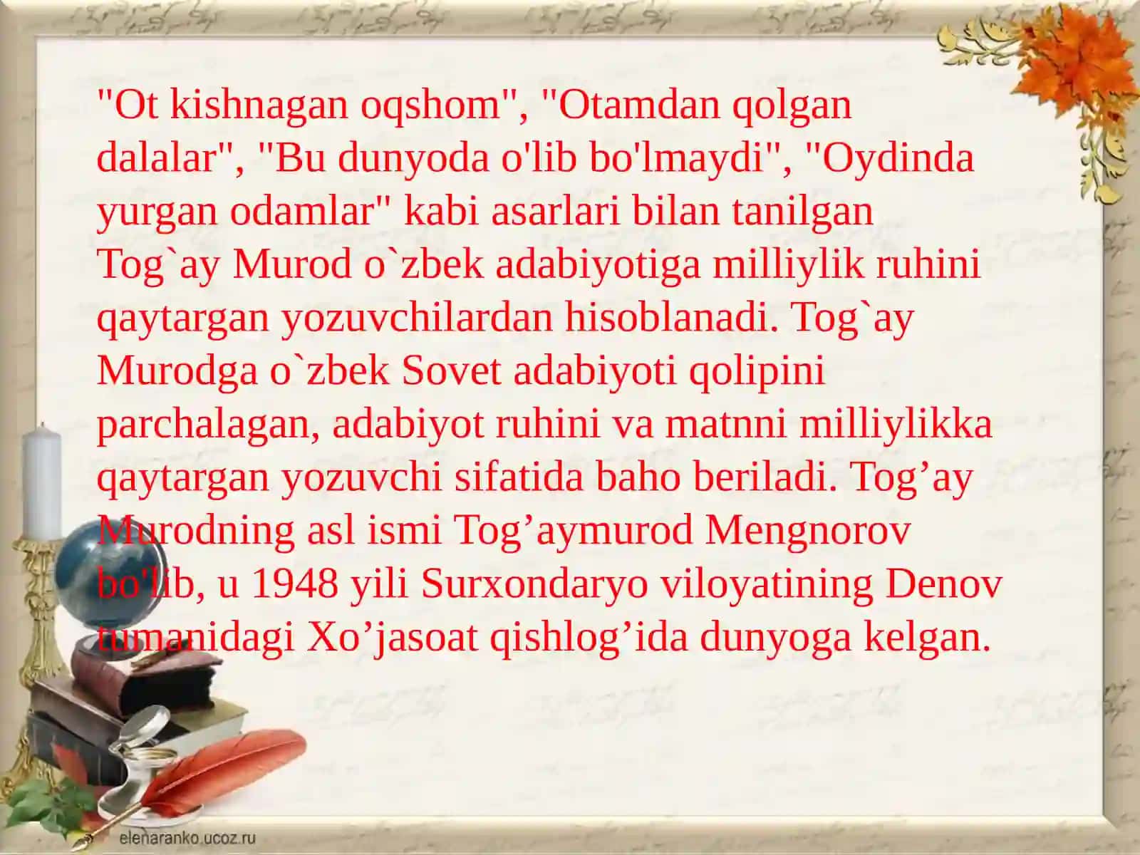 Tog’ay Murod qissalari va milliylik masalalarining yoritilishi 3