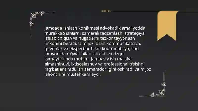 Jamoada ishlash konikmasi 3
