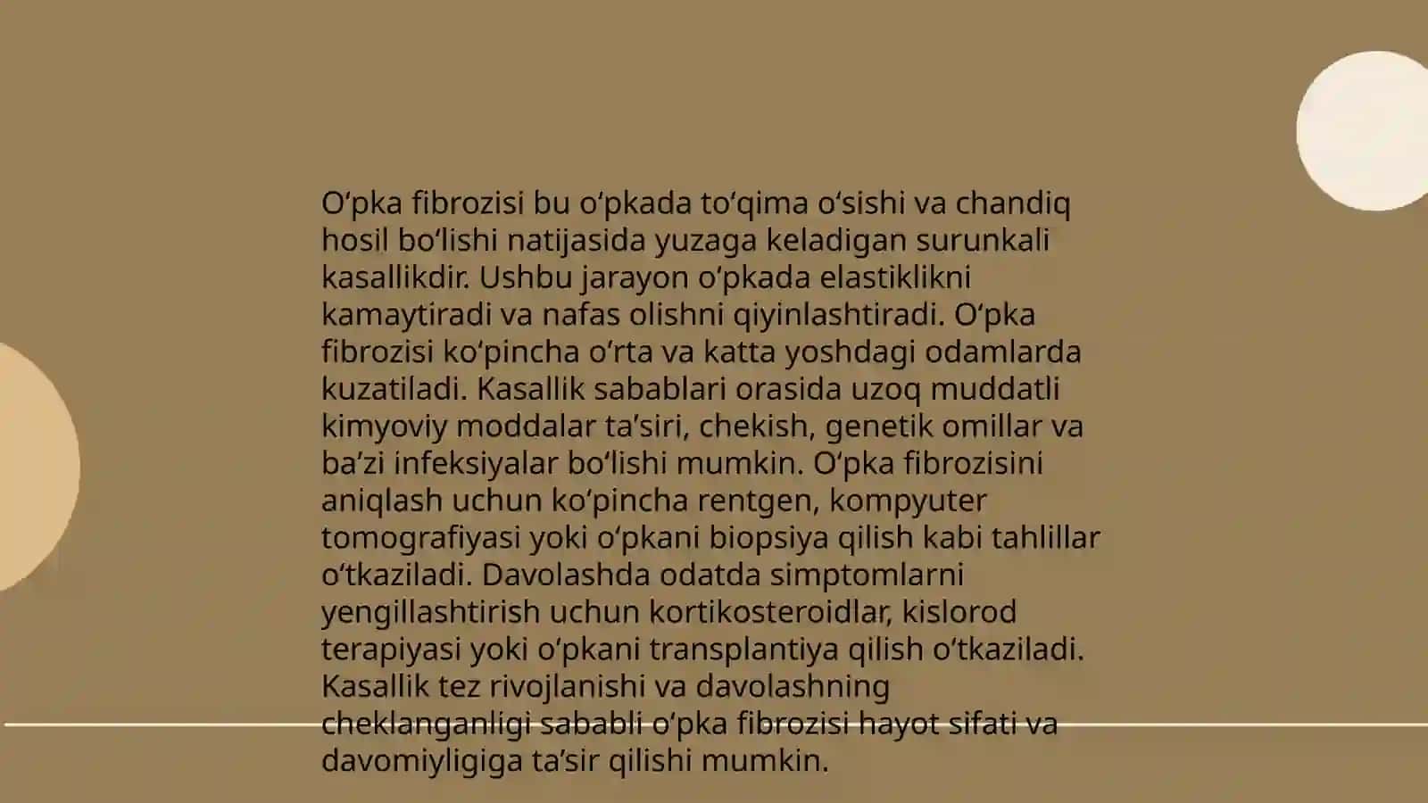 Oʻpka fibrozisi 3