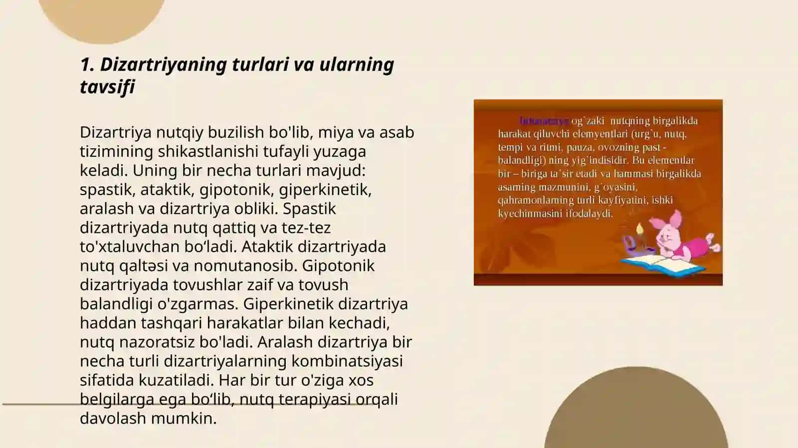 Dizartriyada tovushlar talaffuzi va nutqning ritmik intonatsion tomonini shakllantirish 3