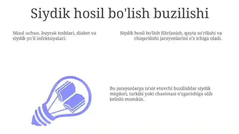 Siydik hosil bo`lish mexanizmi 3