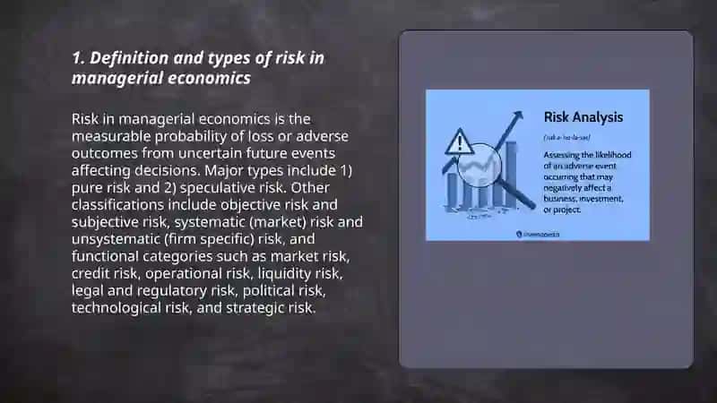 Risk Analysis in Managerial Economics 3