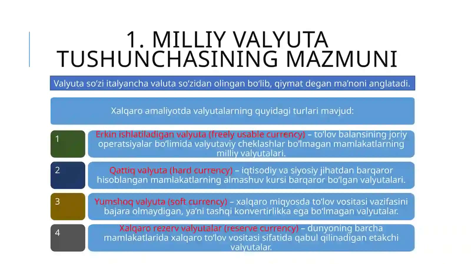 Valyuta kursi va unga ta’sir etuvchi omillar 3