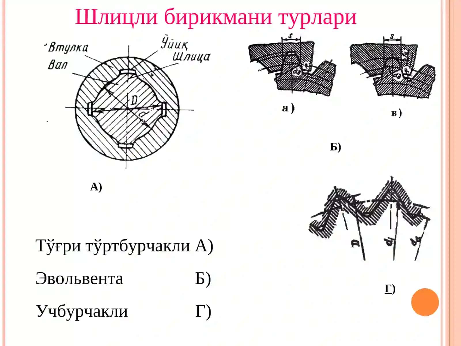 Шлицали бирикмалар 3