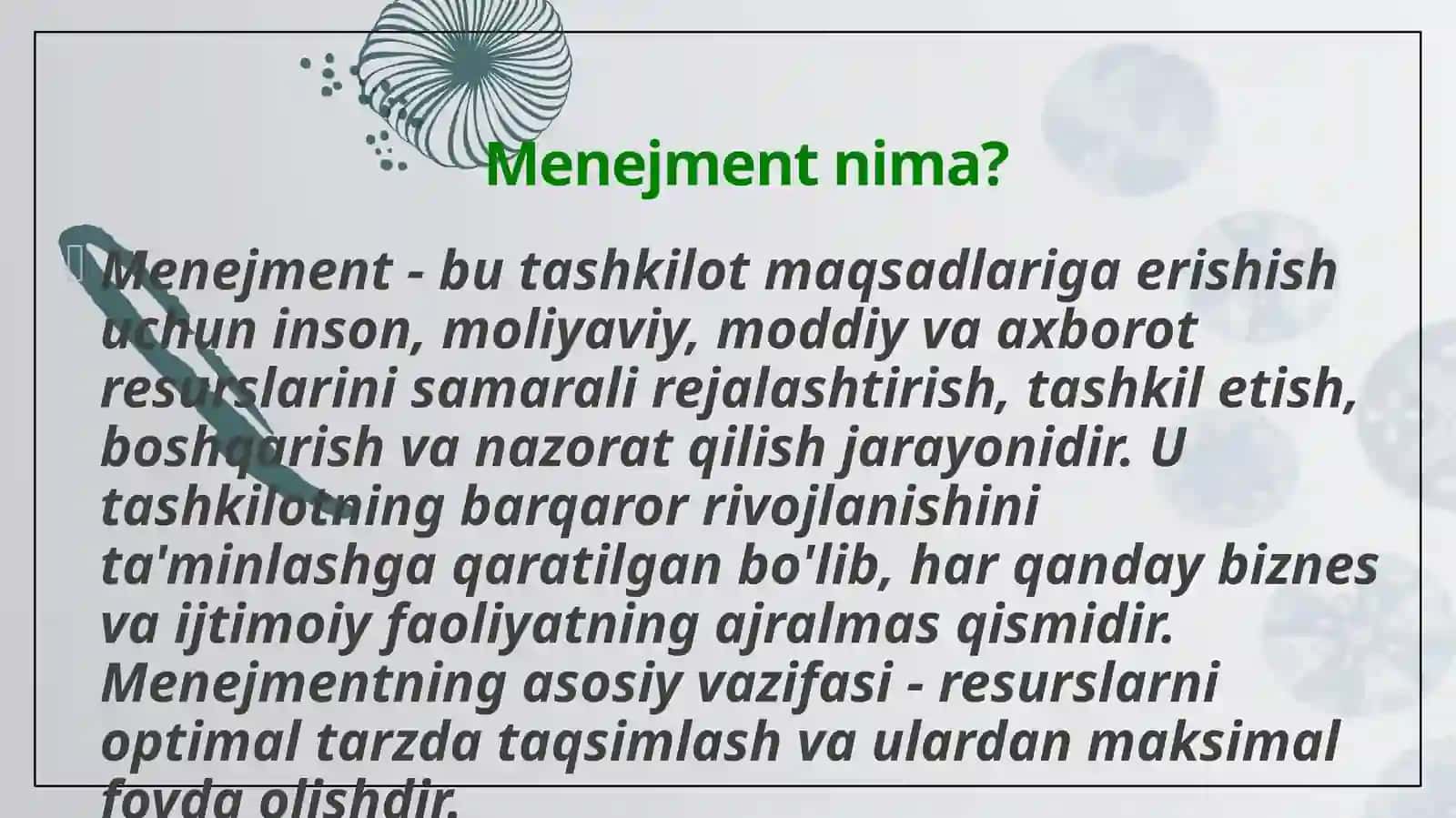Menejment, uning turlari va vazifalari 3