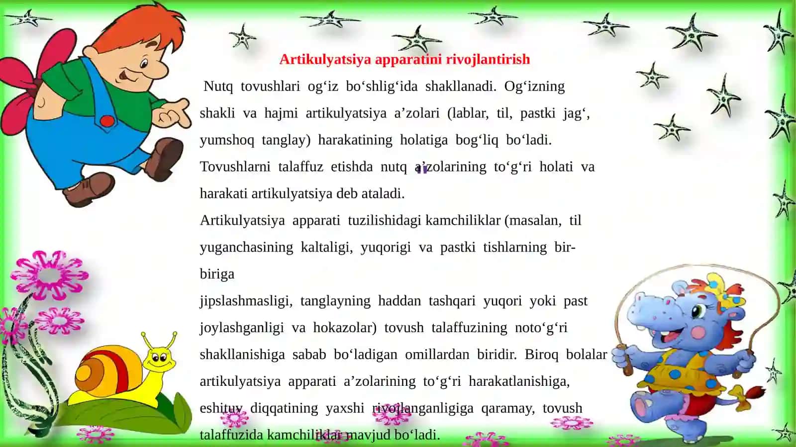 Nutq apparat xarakatini rivojlantirishga qaratilgan o'yinlar 3