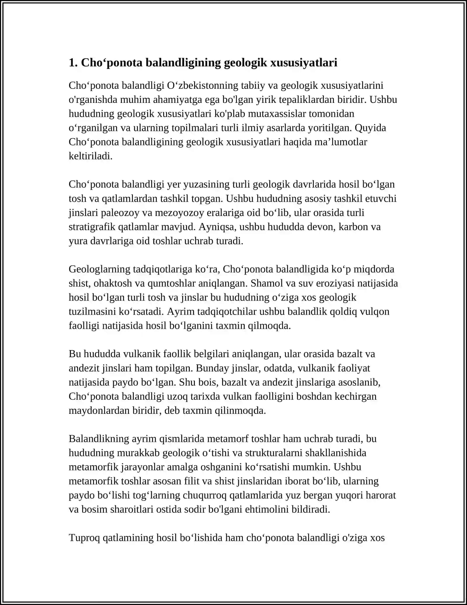 CHO'PONOTA BALANDLIGINING ASOSIY O'SIMLIKLAR ASSOTSIATSIYALAR VA HOZIRGI HOLATI 3