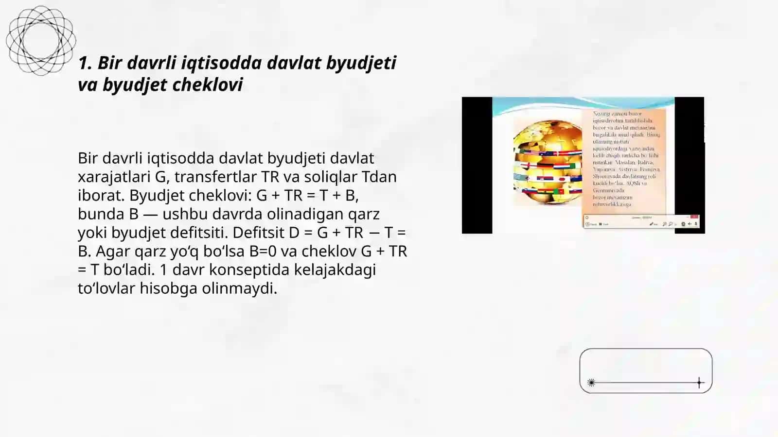 Bir davrli iqtisoddagi davlat xarajatlari va soliqar 3