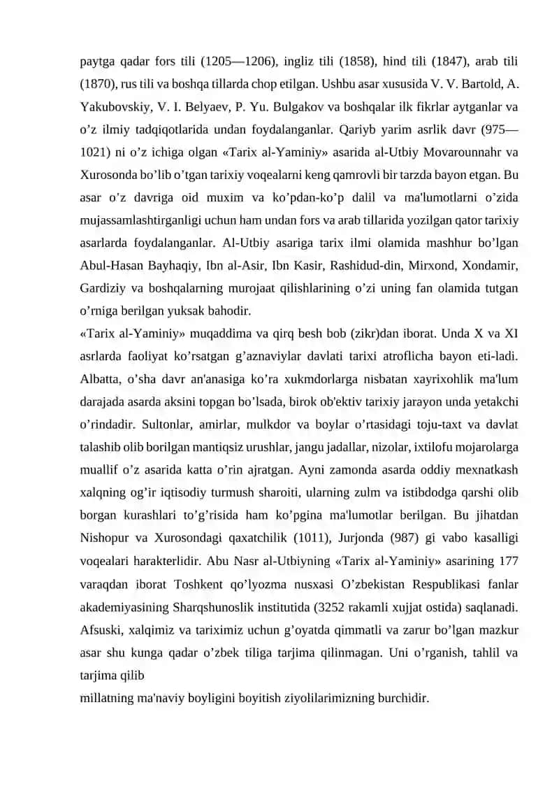 MILLIY GʼOYA VA MaʼNAVIYATGA OID FANLARNI OʼQITISHDA XALQ OGʼZAKI IJODI NAMUNALARI, TARIXIY BITIKLAR, ALLOMALAR MEROSI, BADIIY ADABIYOTLARDAN FOYDALANISH 3