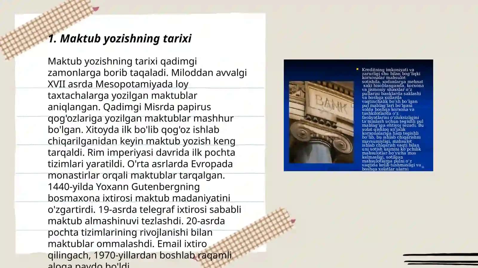 Maktub yozish madaniyatining õziga xos xususiyatlari 3