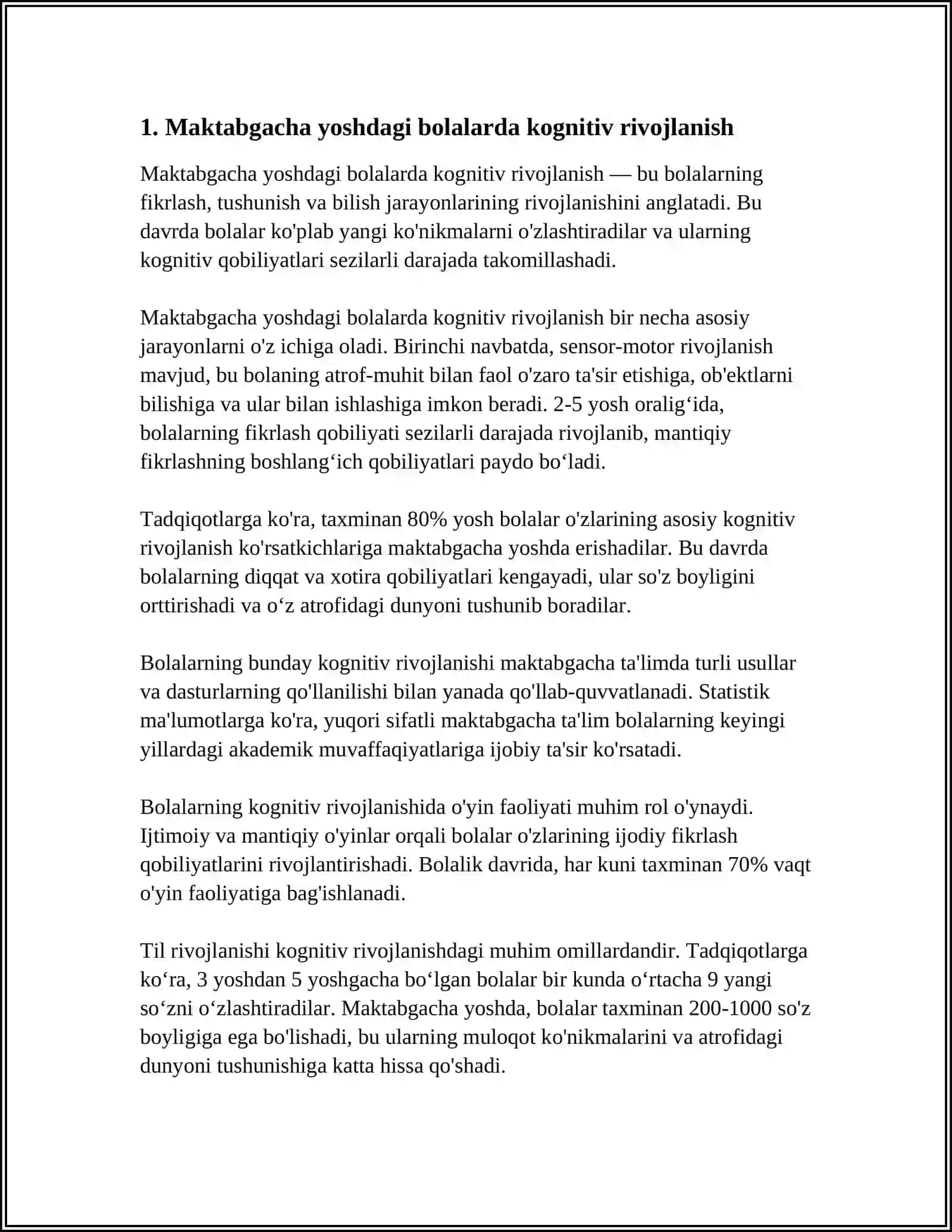 MAKTABGACHA YOSH DAVRIDA PSIXIK RIVOJLANISH XUSUSIYATLARI 3
