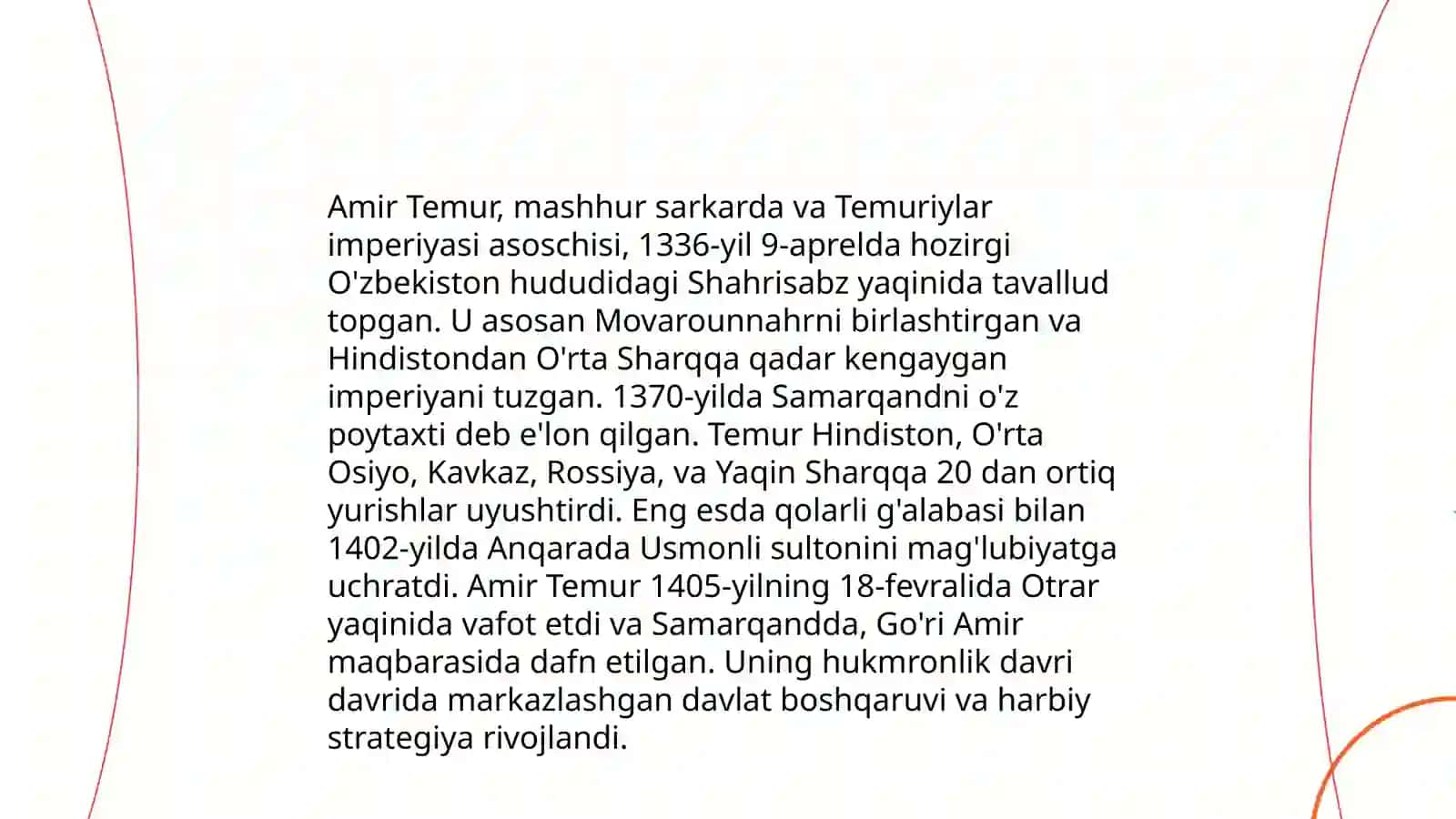 Amir Temurning Temur tuzuklari asari buyicha taqdimot ppt shaklida 3