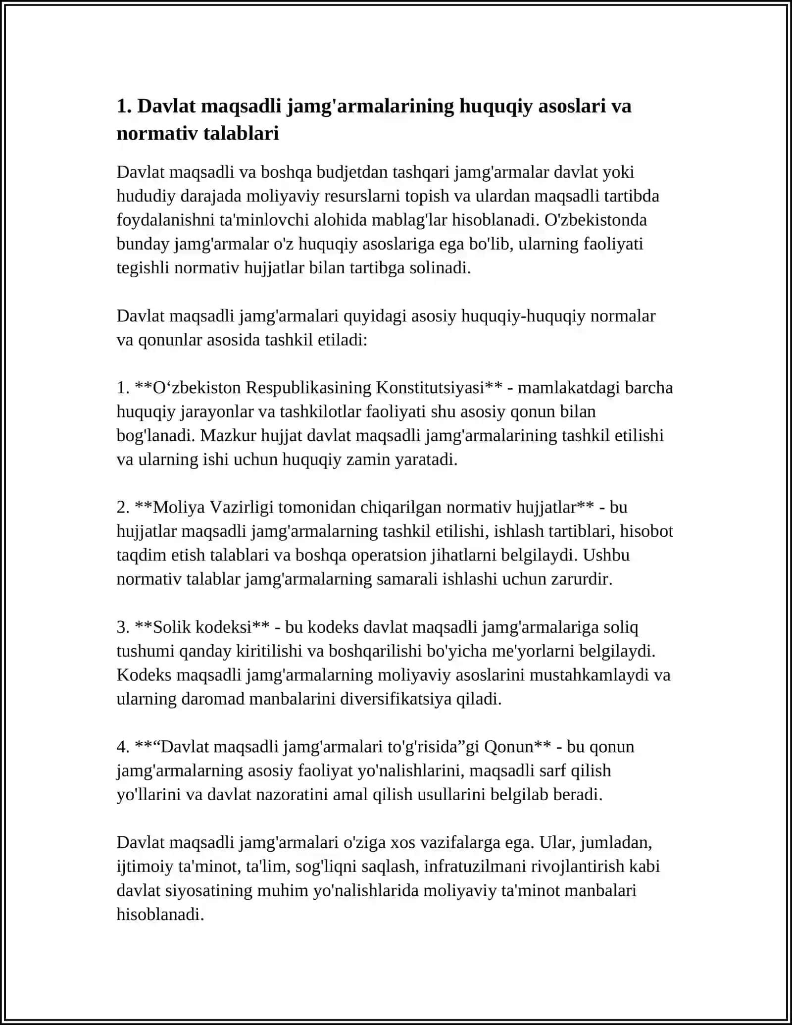 DAVLAT MAQSADLI VA BOSHQA BUDJETDAN TASHQARI JAMG ARMALARI BO'YICHA MOLIYAVIY NATIJALARI HISOBI 3